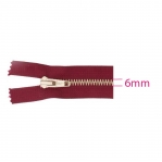 60cm Open end Metal Zippers, zip fasteners, member width: 6mm 