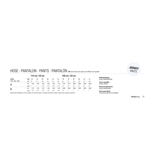 Püksid Nr.32-42, Burda Style Nr.6409  