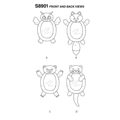 Loomateemalised vaibad-matid beebidele, Simplicity Pattern #S8901 