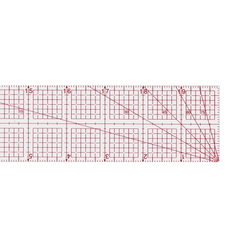 Ohut taipuisa läpinäkyvä muoviviivain tuumissa, 2` x 20` tuumaa (suunilleen 5 cm × 50 cm) LeSummit 4202 