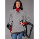 Ompelukaava: Misses` Ponchos with Button Detail, Kwik Sew K4222 