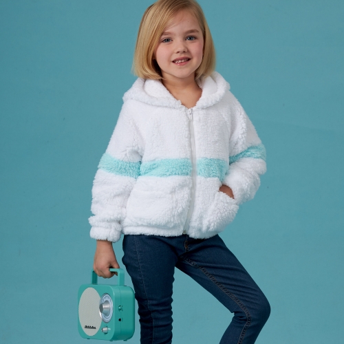 Laste ja tüdrukutetrikoo Hooded jakk, Simplicity Pattern #S8999 