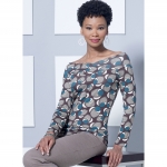 Выкройка: Misses` knit Off-the-Shoulder Top, Dress and Jumpsuit, Loose Jacket, and Pull-On Pants, Butterick B6495 