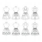 Ompelukaavat: Misses` Aprons, Butterick B6189OSZ 