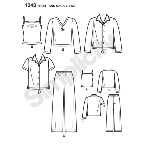 Lasteriided poistele ja tüdrukutele, Simplicity Pattern #1043 