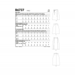 Ompelukaavat: Misses` Skirts, Butterick B6737 