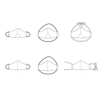 Simplicity Sewing Pattern S9188 Family Face Covers, sizes: A (S-M-L) 