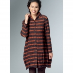 Выкройка: Misses` Loose Shirts with Stand Collar, Shaped Hem and Tucks, Butterick B6491 