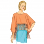 Выкройка: Misses` Fringe-Trim, Overlay or Notch-Neck Tunics, Butterick B6356 