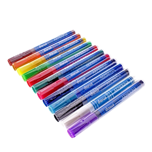 Portselani viltpliiatsite Darwi Armerina komplekt, 2mm joon, 12tk x 6ml  