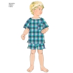 Toddlers` and Child`s Sleepwear and Robe, Simplicity Pattern #1572 