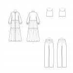 Naiste kleit, topp ja püksid, Simplicity Pattern #S9114 