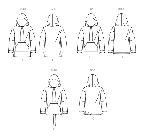 Simplicity lõikekomplekt S9759 CHILDREN`S, TEENS` AND ADULTS` HOODIE, SS9759A 