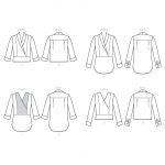 Выкройка: Misses` Surplice, Paneled Tops , Butterick B6417 