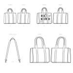 Simplicity Sewing Pattern S9618 TOTE BAG IN THREE SIZES, SS9618OS 