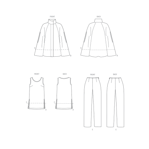 Lõikekomplekt BUTTERICK B6978 MISSES` AND WOMEN`S CAPE 