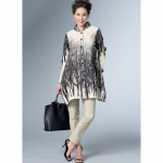 Выкройка: Misses` Loose Shirts with Stand Collar, Shaped Hem and Tucks, Butterick B6491 