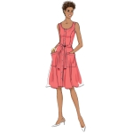 Ompelukaavat: Misses` Dress, Sash and Bag, Butterick B6674 
