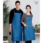 Vintage Aprons for Boys, Girls, Women`s and Men, Sizes: A (ALL SIZES), Simplicity Pattern #8151 