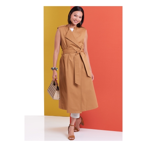 Lõikekomplekt BUTTERICK B6948 MISSES` JACKET AND VEST WITH BELT, TOP, DRESS AND PANT 