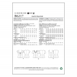Выкройка: Misses` Blouse, Butterick B6217 