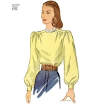 Women`s Vintage Blouses, Simplicity Pattern #8736 