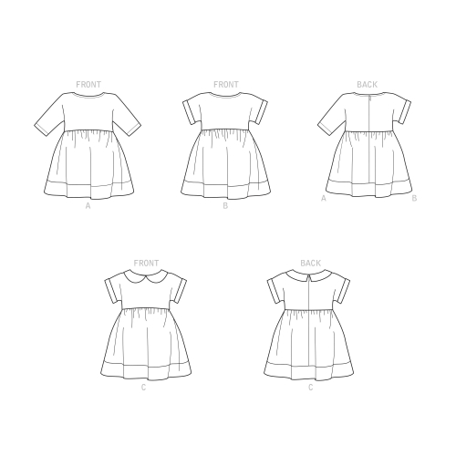 Simplicity Sewing Pattern S9243 Babies´ Dresses, A (XS-S-M-L) 