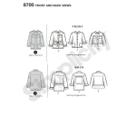 Women`s Jacket with Options for Design Hacking, Sizes: A (XS-S-M-L-XL), Simplicity Pattern #8700 