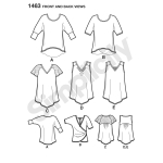 Women`s knit Tops, Sizes: A (XXS-XS-S-M-L-XL-XXL), Simplicity Pattern #1463 