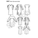 Tüdrukute ja pluss-mõõdus tüdrukute kleit, Simplicity Pattern #8567 