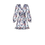 Simplicity lõikekomplekt S9639 MISSES` MIDI WRAP DRESS, SS9639 