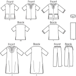 Выкройка: Misses`, sizes: Men`s Tunic, Caftan, Pants, Hat and Head Wrap, Butterick B6748 