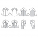 Выкройка: Misses` Jackets and Vests with Contrast and Seam Variations, Butterick B6496 