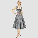 Naiste eemaldatava kraega vintage kleit, Simplicity Pattern #S S9105 
