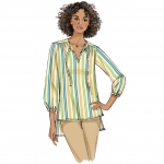 Sewing Pattern: Misses` Gathered Tops and Tunics with Neck Ties, Butterick B6378 