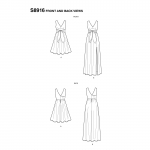 Misses` Dresses, Simplicity Pattern #S8916 
