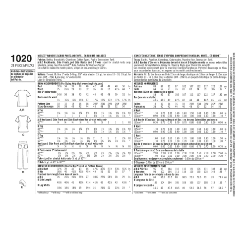 Naiste pluss mõõdus rõivad, Simplicity Pattern #1020 