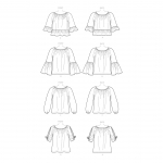 Выкройка: Misses` Gathered, Raglan Sleeve Tops, Butterick B6455 