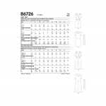 Выкройка: Misses` Dresses, Butterick B6726 