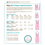 Tüdrukute voltidega kombinesoonid, sall, Kwik Sew K0233 