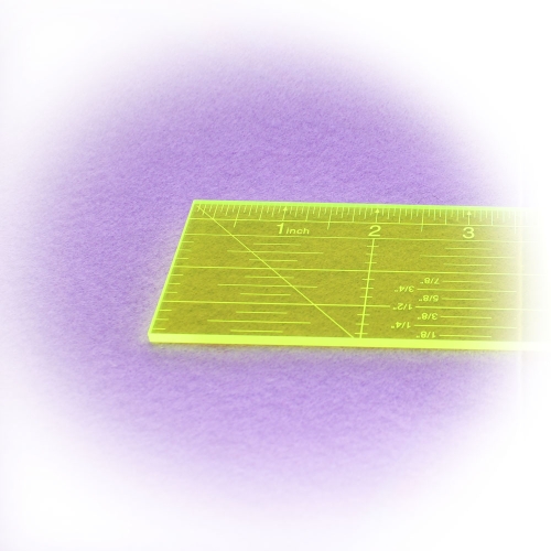 Neon Yellow Transparent (Pachwork) Ruler 5 cm x 15 cm, Le Summit QR-0515F 