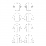 Выкройка: Misses` Tulip or Ruffle Sleeve Tops, Butterick B6456 