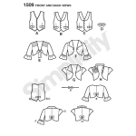 Laste vest, bolero ja kikilips, suurused: A (3-4-5-6-7-8), Simplicity Pattern #1509 