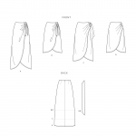 Naiste Sarongi seelik voldikute / kroogetegaa, Simplicity Pattern #S9048 