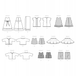 Riided 45 cm pikkusele nukule, Butterick B6645OSZ 