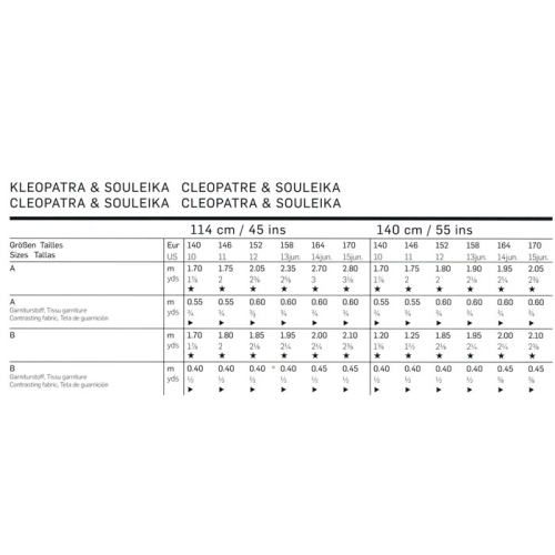Cleopatra & Souleika, Kasv 140-170 cm / Burda 2497 