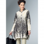 Выкройка: Misses` Loose Shirts with Stand Collar, Shaped Hem and Tucks, Butterick B6491 