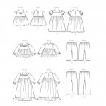 Выкройка: Children`s, sizes: Girls` Top, Dress, Gown and Pants, Butterick B6277 