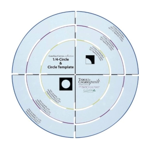 Lapitehnika ja -teppimis-šabloonid, Carefree Curves Collection, Clover (Japan) 9578 