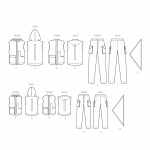Poiste ja meeste kostüümid, suurused: S - L / XS - XL, Simplicity Pattern #S8975 